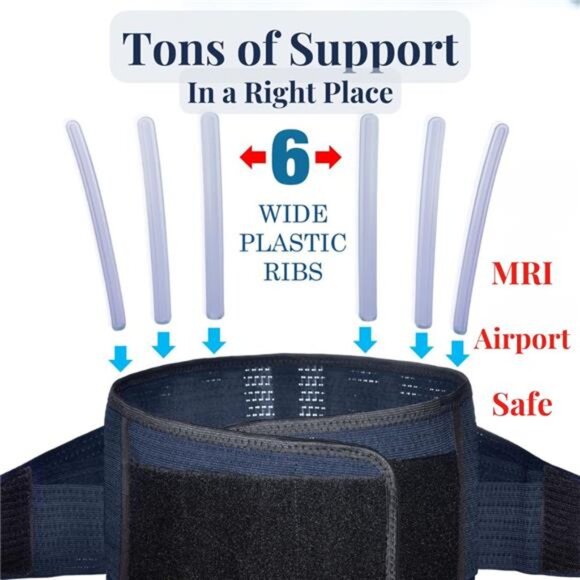 AVESTON Back Support Lower Back Brace for Back Pain Relief: Thin Breathable - Picture 3 of 7